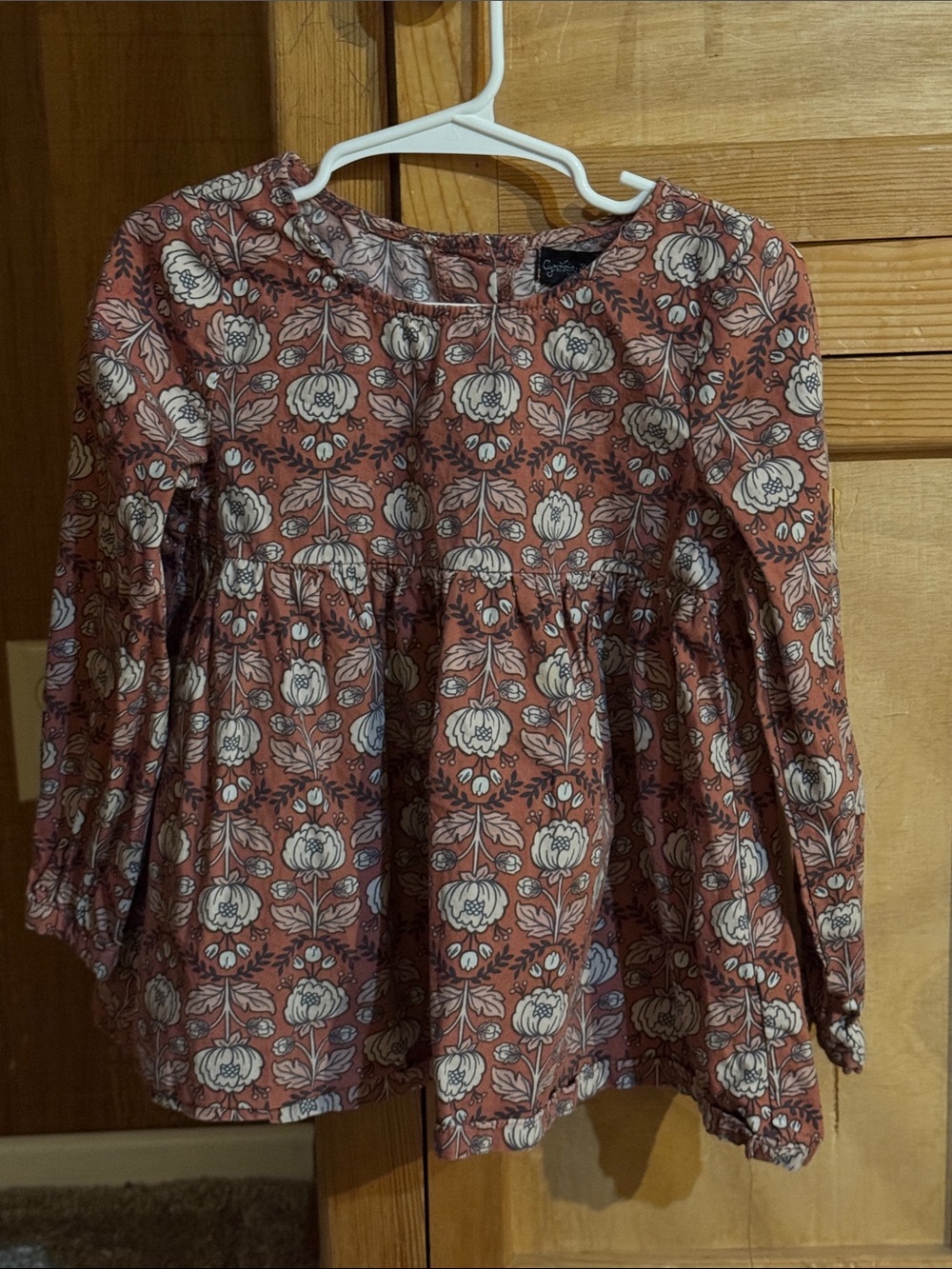 Cynthia Rowley Dusty Rose Floral Peasant Top - Long Sleeve
